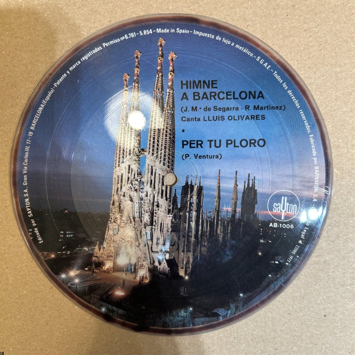 SINGLE PICTURE DISC V/A ‎– Himne Del C. De F. Barcelona 2ª mano - DISCOS NAKASHA