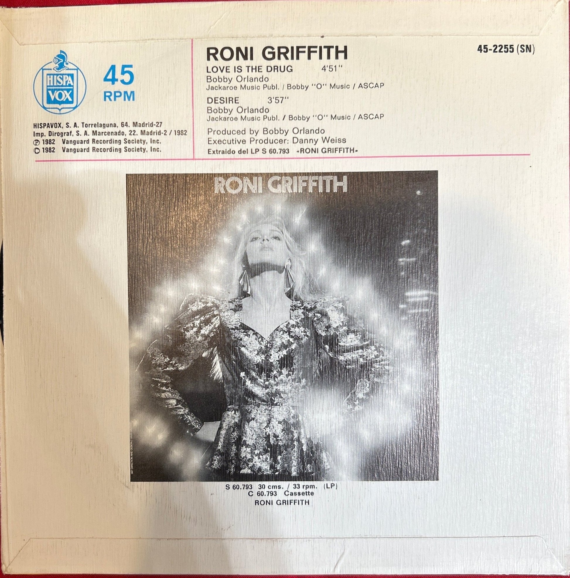 SINGLE Roni Griffith – Love Is The Drug 2ª Mano (Producto exclusivo recogida en tienda) - DISCOS NAKASHA