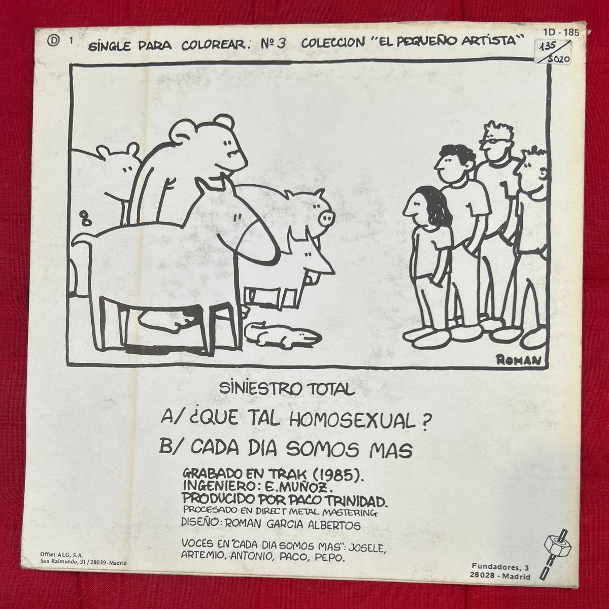 SINGLE Siniestro Total – ¿Que Tal, Homosexual? 2ª Mano - DISCOS NAKASHA