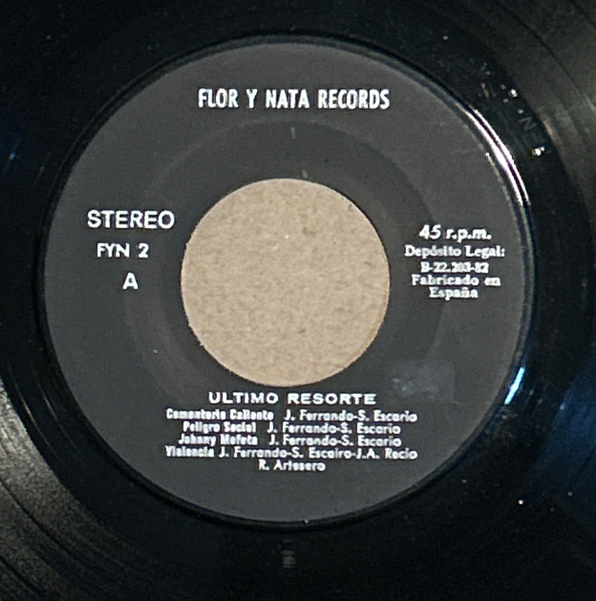SINGLE Ultimo Resorte ‎– Ultimo Resorte 2ª Mano - DISCOS NAKASHA