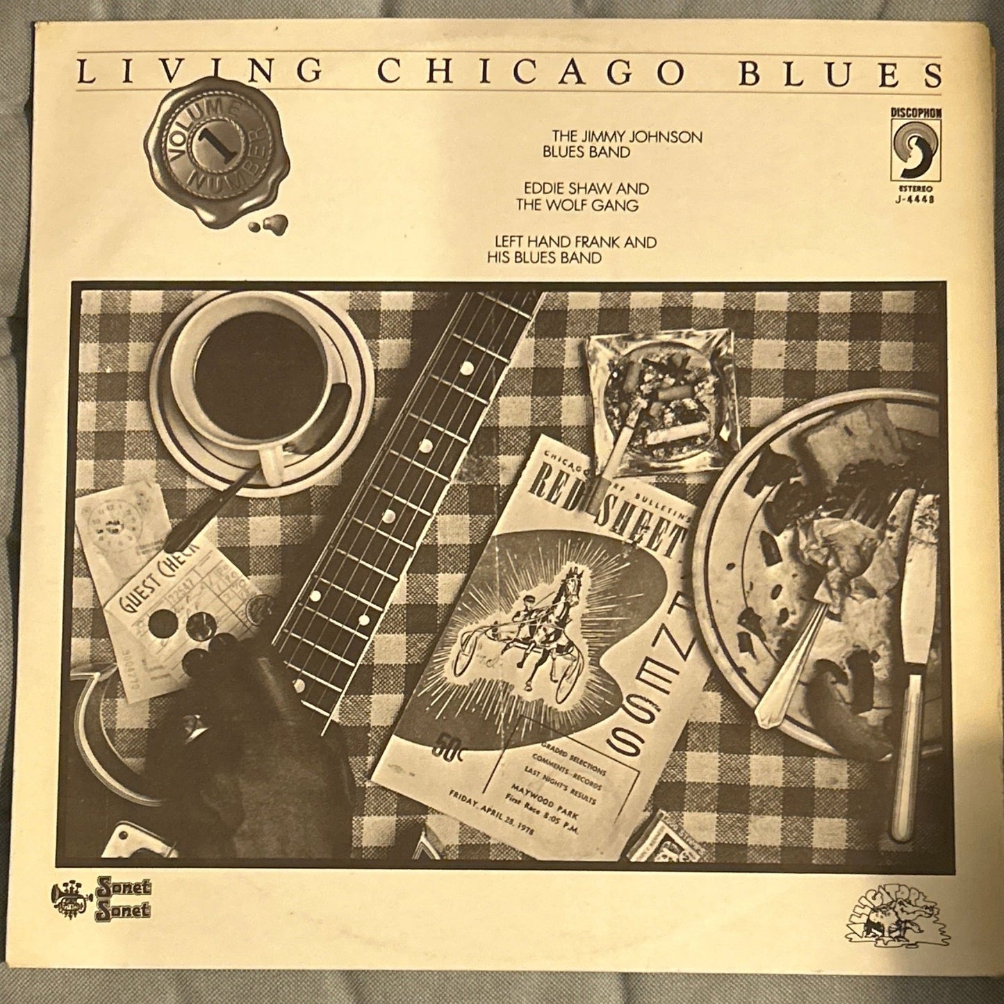 The Jimmy Johnson Blues Band / Eddie Shaw And The Wolf Gang / LP Left Hand Frank And His Blues Band ‎– Living Chicago Blues - Volume 1 2ª Mano - DISCOS NAKASHA